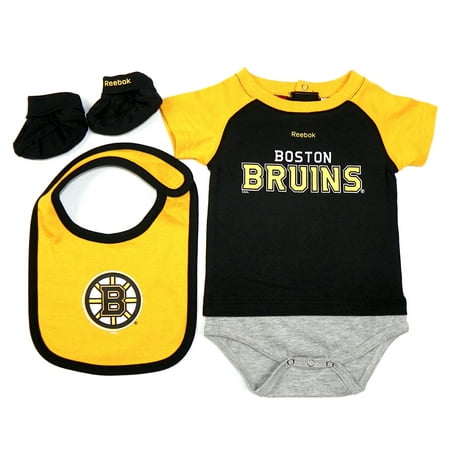 Boston Bruins NHL Infant Lil Jersey Creeper, Bib, Bootie (Lil Wayne Best Outfits)