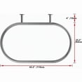 thumbnail image 2 of Aluminum Alloy Oval Shower Curtain Rod Hoop Square Shape Bathroom Rod for Clawfoot Tub Free Standing Tubs Sier: L 43.3 W 25, 2 of 9