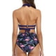 thumbnail image 5 of Traje de baño de bikini vintage para mujer, conjunto de dos piezas de cintura alta con volantes y pantalones de bikini con volantes y cordones, en combinación con traje de baño 3/4, 5 of 6