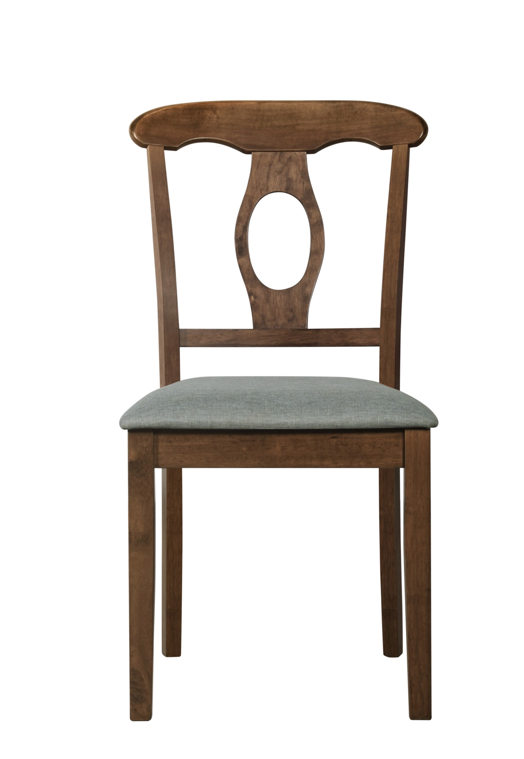 Home Design Olivia Dining Chair, Set of 4, Cushioned Seat, Mid-Century Modern Style, Gray/Brown