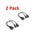 thumbnail image 1 of 2pcs Adaptateur de Terminal de Port USB OTG Cable Convertisseur de Terminal de Port USB Noir, 1 of 7