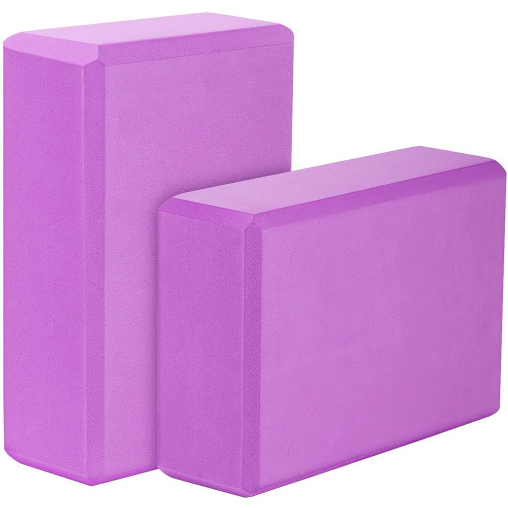 Cxing Yoga Bricks Set of 2 with Strap Improves Strength and Stability for Yoga Pilates Support Deepen Poses Lightweight High Density EVA Foam Block 