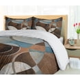 thumbnail image 5 of Ambesonne Abstract Duvet Cover Sets, Grunge Vintage Rounds, 2-Queen, Umber Slate Blue, 5 of 7