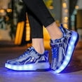 thumbnail image 4 of YAZI Kids Roller Shoes Boy Girl Sneakers with Wheels Become Sport Sneaker with Led for Christmas Birthday Children Show Gift, 4 of 17