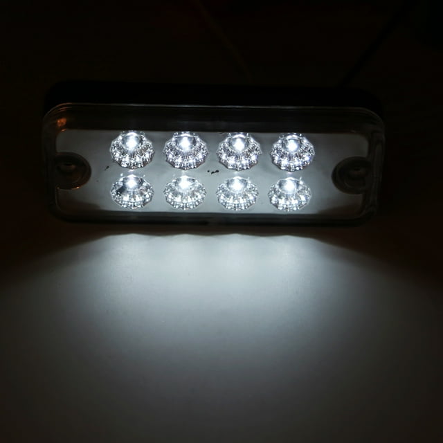 Marker Lamps,Akozon 6pcs 8 LED Clearance Side Marker Light Indicator Lamp Truck Trailer Lorry