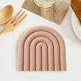 thumbnail image 5 of Placemat 2 Silicone Insulation Mat for Kitchen Heat Resistance Morandi Rainbow Coffee Style Thick Pot Pad Durable Non-, 5 of 5