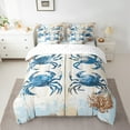 thumbnail image 2 of Erosebridal Blue Crab Bed in a Bag Full size, Old Barn Door Bed Set, Retro Ocean Room Decor, 7pcs, 2 of 5
