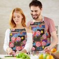 thumbnail image 3 of Pioneer Flower Floral Print Pattern Apron for Women and Men, Cotton Linen Waterproof with Pockets, Adjustable, 33x27 Inch for Kitchen, Gardening, BBQ, Salon, 3 of 6