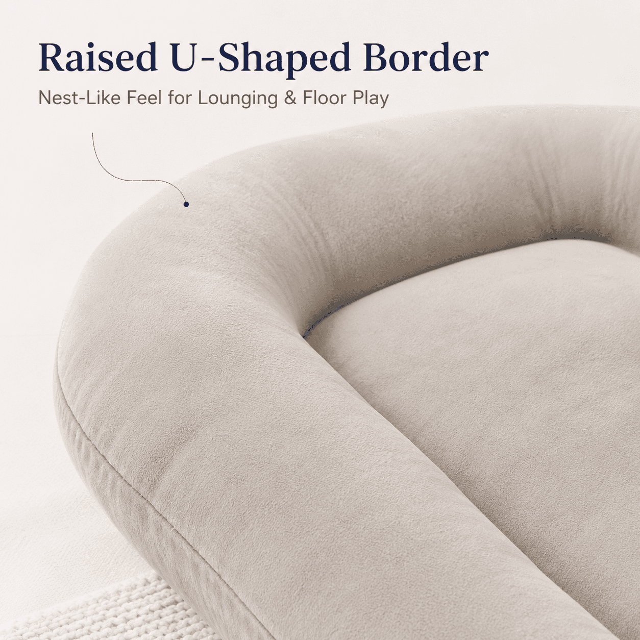 Baby Lounger,Infant Support Cushion and Tummy Time Mat for Newborns,Portable Padded Floor Seat,29.5 x 17.7 x 3.5 in