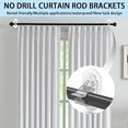 thumbnail image 3 of No Drill Curtain Rod Brackets， No Drill Needed Curtain Rod Holders, Adhesive Curtain Rod Holder，Multipurpose Nail Free Stick on Curtain Rod Hooks Self Adhesive Rod Holder Hooks（Clear 4Pcs）, 3 of 10