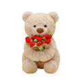 thumbnail image 6 of Hvmvliv Cute Teddy Bear Plush Toy with Red Rose - Soft Stuffed Animal Gift for Valentine's Day, Anniversary, Proposal, Emotional Messenger to Show Love White, 6 of 6