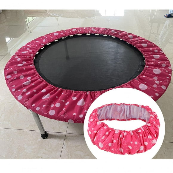 Almohadillas de cama elástica, cubierta de resorte, redonda, duradera, para niños, Mini tela Oxford, protector de borde, cubierta protectora de cama 48 pulgadas 8 agujeros