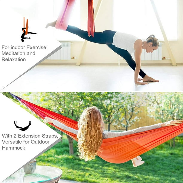 Orange Yoga Trapeze - Yoga Swing / Sling / Inversion Tool For Deep