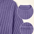 thumbnail image 6 of Matching Sets Women Clothing Fall Winter Two Piece Outfit Sets for Women Wide Leg Pants Ribbed Knit Winter Purple S, 6 of 9