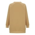 thumbnail image 5 of XFLWAM Sweatshirt for Women Casual Solid Color Crewneck Long Sleeve Basic Tunic Tops Loose Fit Pullover Tee Shirt Khaki XXL, 5 of 6
