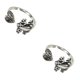 thumbnail image 1 of Anillos abiertos de rana plateada Jumpingount para mujeres y niñas Aleación de Zinc Ajustable 2Conjunto, 1 of 6