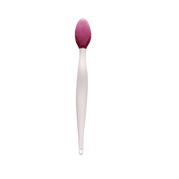 Qarigey Cepillo de labios exfoliante Cepillo de limpieza de nariz Labio de silicona de doble cara Cuerpo del baño Violeta