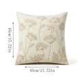 thumbnail image 3 of TTJ Wildflower Embroidery Throw Pillow Covers,18x18 Inch Floral Decorative Cushion Case,Chenille Flower Pillowcase for Farmhouse Rustic Sofa Couch Bed Living Room Home Decor(Beige), 3 of 6