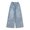 Light Blue, variant on Coerni Girls Baggy Y2K Jeans Elastic Waisted Straight Wide Leg Denim Pants with Star Print Trendy Streetwear Boyfriend Skater Pants