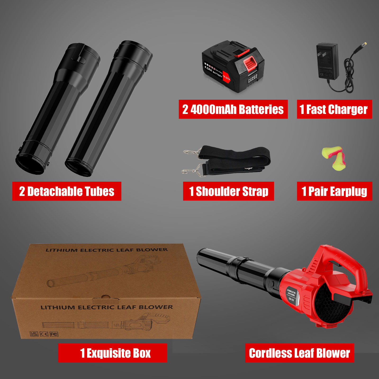 Tanbaby Cordless Leaf Blower 580 CFM with Dual Batteries photo 8