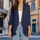 thumbnail image 1 of Cárdigan Ligero Cárdigan ligero para mujer Estilo informal Cárdigan drapeado suave para mujer Traje diario Ygjytge Azul Marino Xl para Mujer, 1 of 6