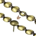 thumbnail image 4 of Uxcell 1 Pcs Iron Upholstery Tacks Strips 3.28ft Glossy Decorative Nail Trims with Nails Bronze, 4 of 5