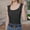 Black, variant on Wide Shouldered I Shaped Vest For Women Undershirt With Auxiliary Thread Sleeveless Top With Suspender (without Chest Pad) Ladies Tank Tops Beige XXL