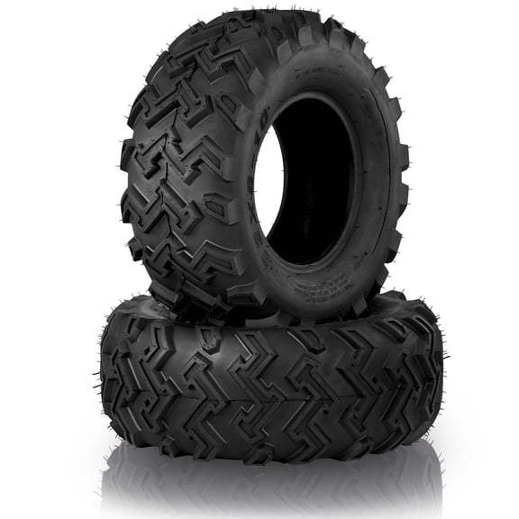 Ktaxon Set of 2 22x8-10 ATV & UTV All Terrain Tires, 4 Ply Tubeless Directional Knobby Trail Tires