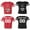 Men Red / Women Black, variant on I Only Have Eyes For Him Her Matching Couple Cotton Jerseys (Men Red / Women Black) (Men S / Women S)