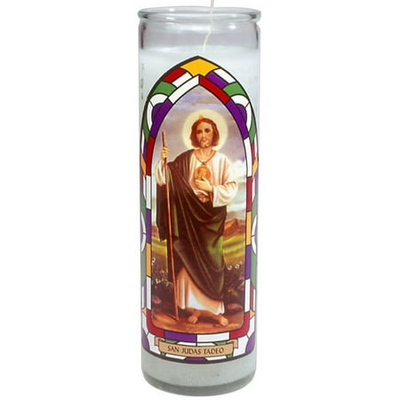Sanctuary San Judas Religious Candle, White, 12pk