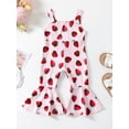 thumbnail image 2 of Bagilaanoe Toddler Baby Girl Summer Jumpsuit Sleeveless Print Romper Overalls 12M 18M 24M 3T 4T 5T Kids Flared Pants Summer Clothes, 2 of 8