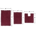 thumbnail image 2 of Home Weavers Fantasia Bath Rug 100% Cotton Bathroom Rugs Set, Washable Rug, Extra Soft and Absorbent bath Rug, Kitchen Mat, Bath Mat Set, Bath Floor Mat Non Slip, 3 Piece Set with Contour, Red Rug, 2 of 3