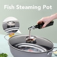 thumbnail image 3 of Fish Steaming Pot, Oval Fish Cooker Pot Simple Cleaning  for Kitchen, 3 of 7