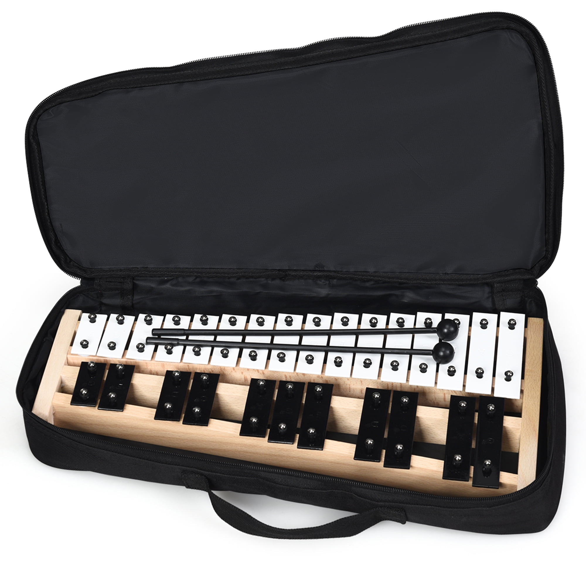Topbuy 27-Note Foldable Glockenspiel Xylophone Instrument with 2 Rubber Mallets