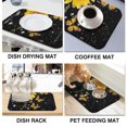 thumbnail image 4 of Washable Rubber Sunflower Cute Floral Dish Drying Mats for Kitchen Counter Home Large Coffee Bar Pad Accessories and Decor for Utensils Stemware 19.5''x12'', 4 of 7