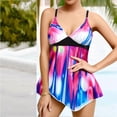 thumbnail image 3 of Junur Bathing Suits for Women Two Piece Swimsuit Swimwear with Shorts High Waisted Drawstring Swimming Suit S-5XL, 3 of 9