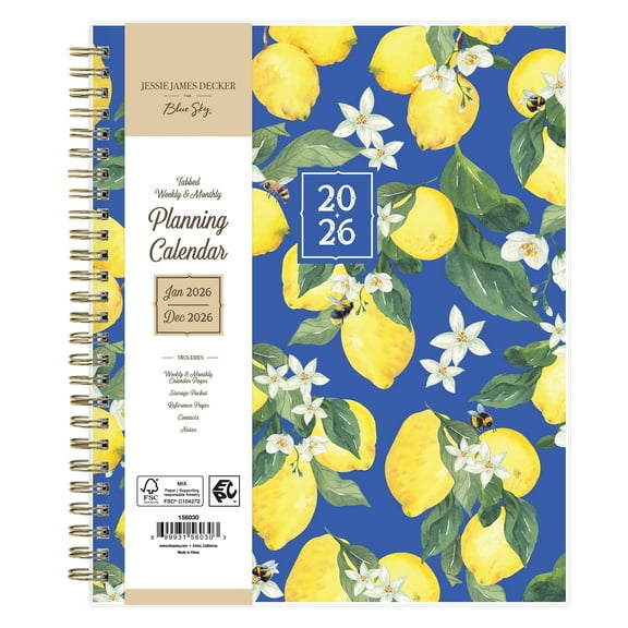 Jessie James Decker for Blue Sky Monthly Weekly (7" x 9") Amalfi Bees Blue 12-M (Jan 2026 - Dec 2026)