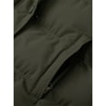 thumbnail image 4 of GGleaf Women's Winter Thicken Coats Warm Snow Jacket with Removable Hood Fashions Long Puffer Jacket Army Green Medium, 4 of 9
