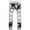 White, variant on Mens Regular Fit Jeans with Pockets Stretchy Casual Printed Straight Leg Zipper Baggy Full Length Denim Tapered Pants
