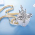 thumbnail image 4 of Diadema de tiara de boda con hojas de diamantes de imitación para novias, diadema de corona para desfiles, bodas, bailes de graduación, cumpleaños, 4 of 5