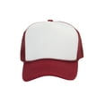 thumbnail image 2 of Top Headwear 12 Pack Dozen Men's Plain Trucker Mesh Cap Blank Hats White/Wine, 2 of 4
