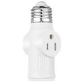 thumbnail image 1 of Light Bulb Outlet Adapter Polarized Light Socket To Plug Adapters Outlet Plug Splitter Converter Light Bulb To 2/3 Prong Outlet Socket Splitter Converter for Garage Porch suitable, 1 of 7