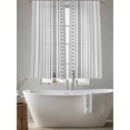 thumbnail image 6 of Black White Striped Semi Sheer Curtains 72 Inch Length 2 Panels Set, Modern Farmhouse Geometric Sheer Kitchen Curtain Privacy Voile Window Curtain for Living Room Bedroom Rod Pocket Drapes, 6 of 7
