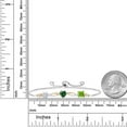 thumbnail image 3 of Gem Stone King 925 Silver and 10K Yellow Gold Moissanite Green Nano Emerald Green Peridot and Lab Grown Diamond Tennis Bracelet for Women By Keren Hanan (1.93 cttw, Adjustable up To 9 inch), 3 of 4