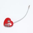 thumbnail image 5 of Bloqueo de código en Forma de corazón tamaño pequeño Compacto con combinación de código de 3 dígitos para Equipaje, Mochila, joyero, casillero de Pasillo(Red) ShuxiuWang 1327537095439, 5 of 5