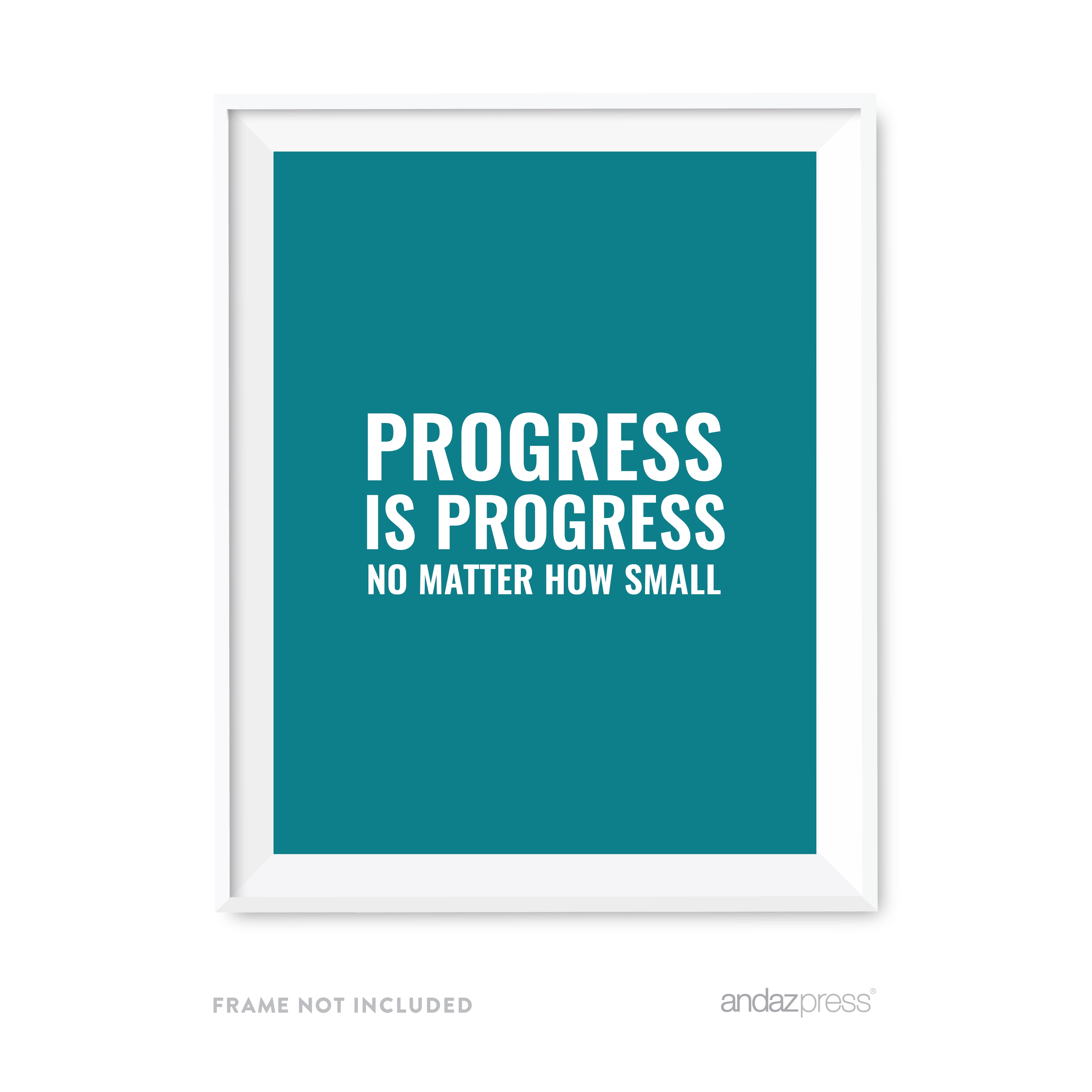 Progress is progress no matter how small Motivational Wall Art