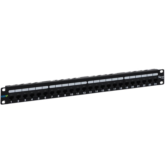 PANEL DE CONEXIONES, CAT 6A, 24 PUERTOS, 1 RMS