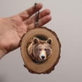 thumbnail image 6 of Wooden Slice Animals Hanging Ornament Lightweight Christmas Tree Pendant for Home Living Room Garden Decoration New(Fox Left), 6 of 9