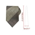 thumbnail image 2 of INSPIRE CHIC Men's Stripe Texture Contrast Color Formal Neckties Wedding Gold Dark Brown, 2 of 4