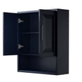 thumbnail image 2 of Daria Over-the-Toilet Bathroom Wall-Mounted Storage Cabinet in Dark Blue with Matte Black Trim, 2 of 4